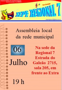 cartaz assembleia rede municipal